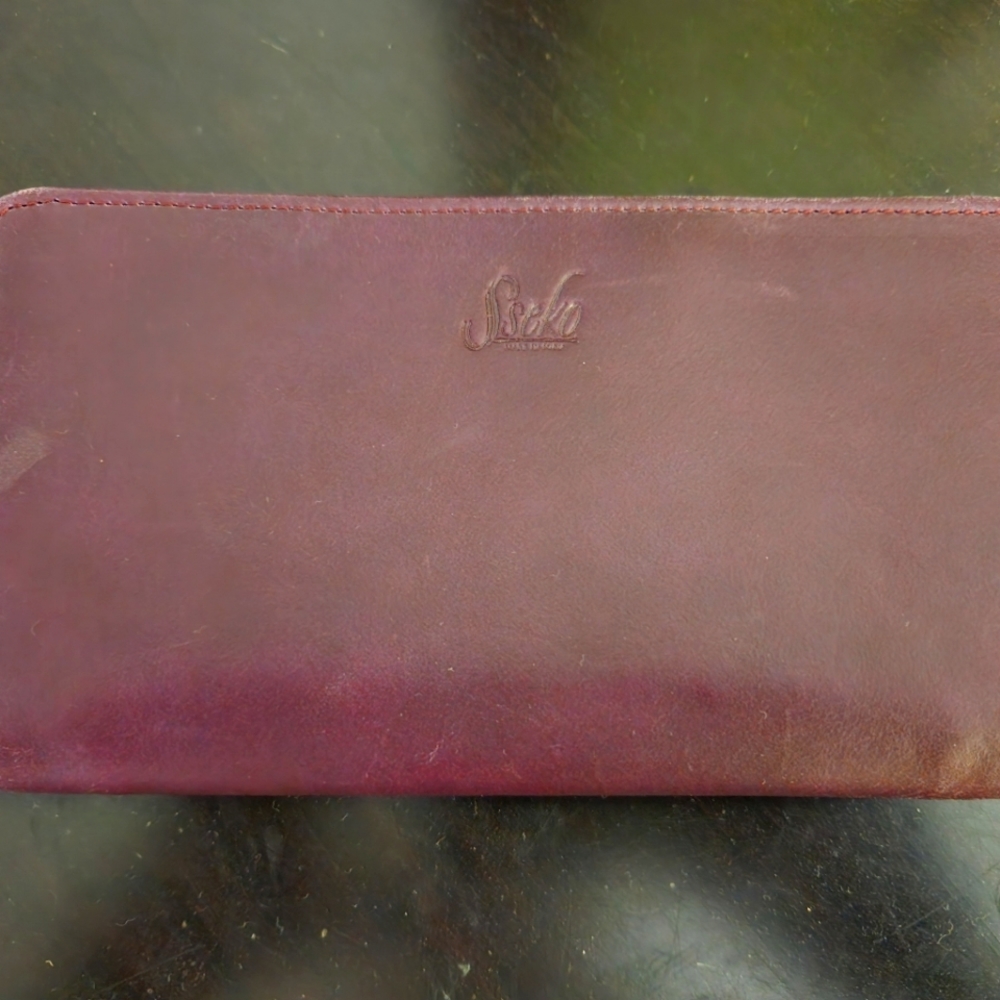 Sseko brambleberry leather wallet